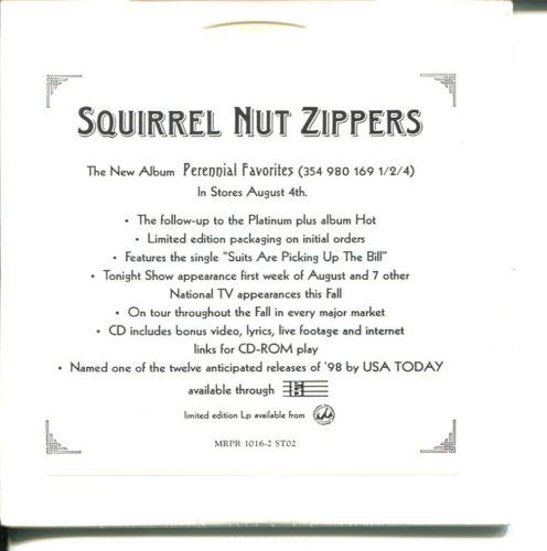 SQUIRREL NUT ZIPPERS IN STORE PLAY PROMO CD SAMPLER  