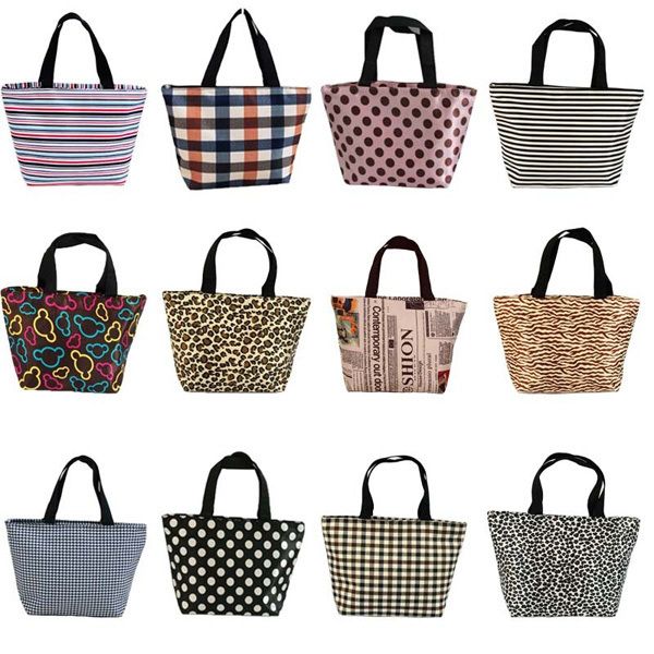   Styles Lunch picnic Carry Tote Bag Purse zipper organize Choose Yours