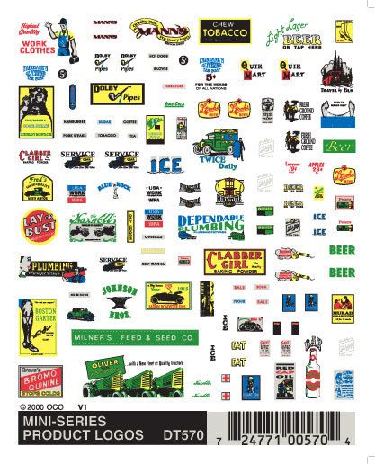 Woodland Scenics 570 Product Logos Dry Transfer Decal  