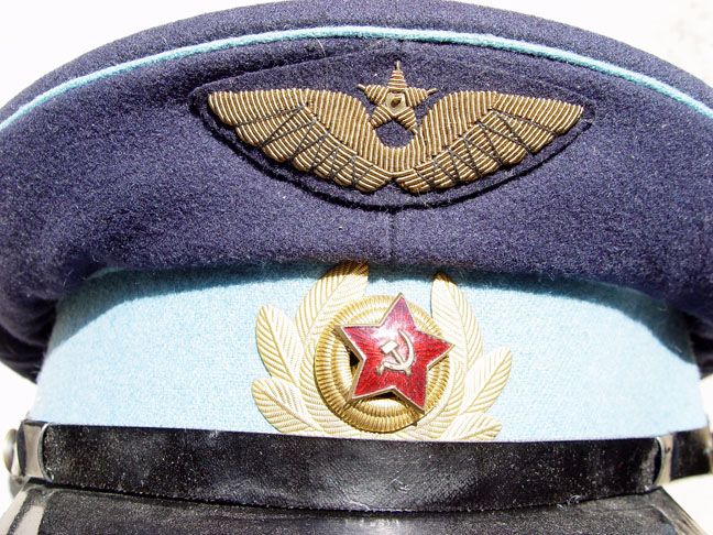 1950s RUSSIAN SOVIET AIR FORCE OFFICER VISOR HAT  