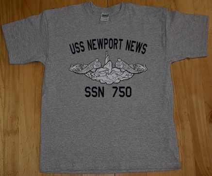 US Navy USS Newport News SSN 750 Submarine T Shirt  