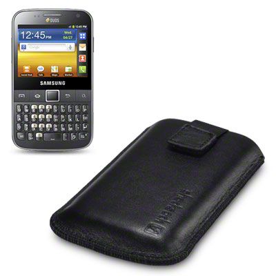 SHOCKSOCK GENUINE LEATHER CASE FOR SAMSUNG GALAXY Y PRO DUOS  