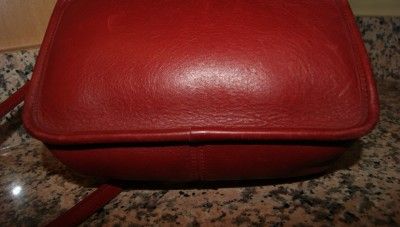 vintage COACH RED LUNCH BOX CONVERTIBLE SHOULDER BAG PURSE  