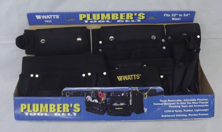   Watts PB55 Construction Plumbers Tool Belt Nylon Padded lightweight