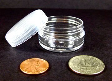 Lot 12   10ml Clear Acrylic Jar Makeup Beads Sample  