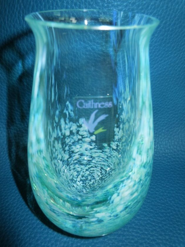 CAITHNESS HANDMADE ART GLASS VASE   MADE IN SCOTLAND  