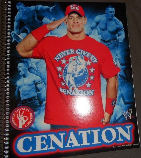 WWE John Cena School Supply Spiral Notebook Cenation  
