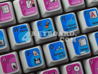 Autodesk AutoCAD keyboard sticker  