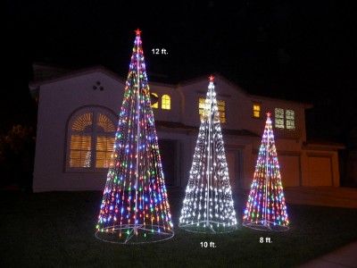 12 ft Prelit Multi Color LED Christmas Tree Outdoor NEW  